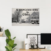 UNE JOURNÉE HIVERNALE EN affiche OHIO (Bureau à domicile)