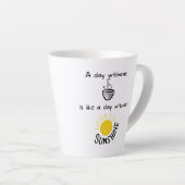 Une journée sans café 12 oz Latte Mug (Angle droit)