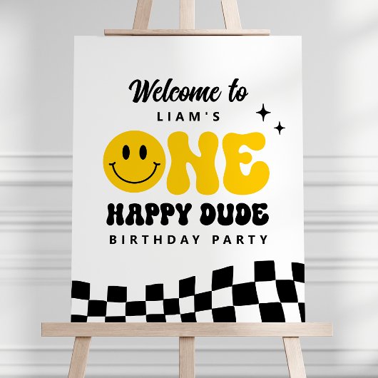UNE joyeuse Affiche de bienvenue de fête d'anniver