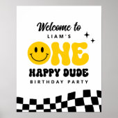 UNE joyeuse Affiche de bienvenue de fête d'anniver (Devant)