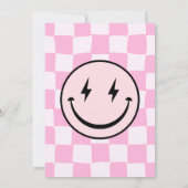 Une joyeuse Bébé Rose Girls Invitation Anniversair (Dos)