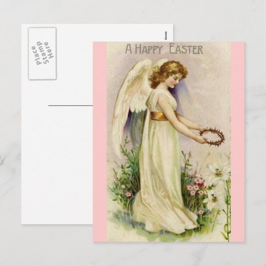 Une joyeuse carte de Pâques (Devant / Derrière)