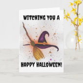 Une joyeuse carte d'Halloween (Fleur jaune)
