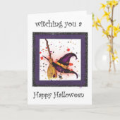 Une joyeuse carte d'Halloween (Fleur jaune)