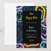 une joyeuse invitation à la fête d'anniversaire (Devant / Derrière)