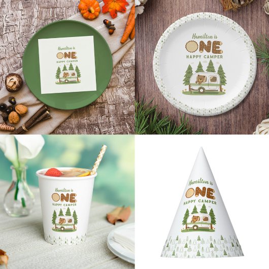 Une joyeuse invitation à l'ours de camping