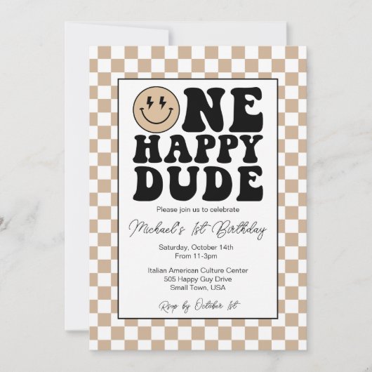 Une joyeuse invitation d'anniversaire à Tan (Devant)