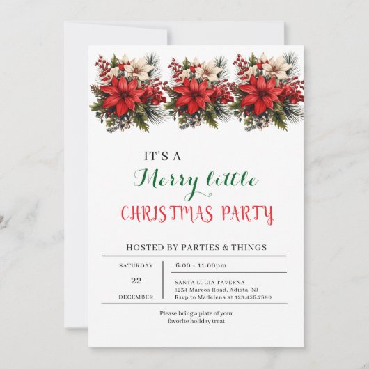 Une joyeuse petite invitation à la fête de Noël (Devant)