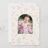 Une LAPINE a UN an Invitation d'anniversaire (Dos)