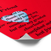 Une lettre à mon meilleur ami poster murale (Coin)