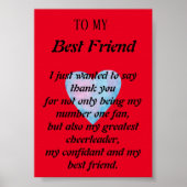 Une lettre à mon meilleur ami poster murale (Devant)