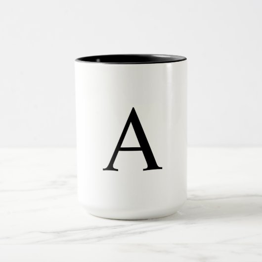 Une lettre Monogramme Mug personnalisée (Centre)