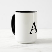 Une lettre Monogramme Mug personnalisée (Devant gauche)
