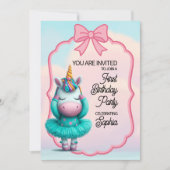 Une licorne magique Invitation d'anniversaire (Devant)