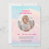 Une licorne magique Invitation d'anniversaire (Dos)