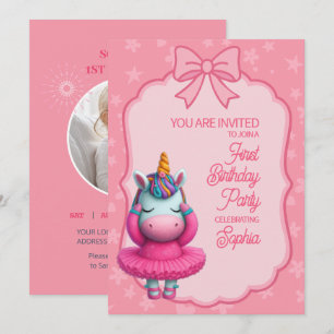Une licorne magique Invitation d'anniversaire
