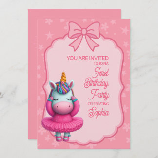 Une licorne magique Invitation d'anniversaire