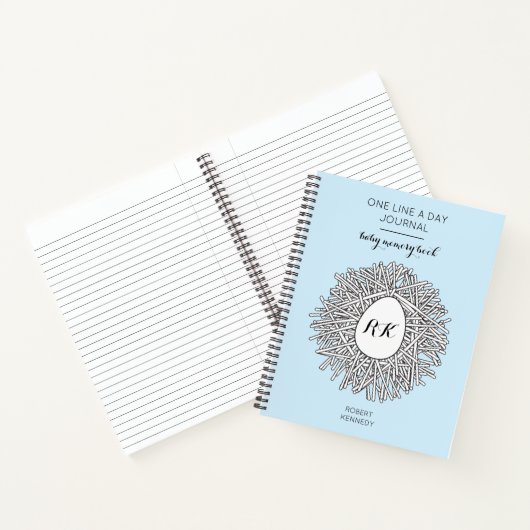 Une ligne par jour Journal Baby Boy Memory Book (Intérieur)