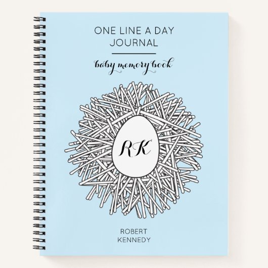 Une ligne par jour Journal Baby Boy Memory Book (Devant)