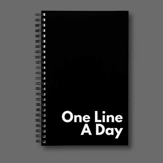 Une ligne par jour moderne Black & White Journal