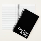 Une ligne par jour moderne Black & White Journal (À l'intérieur)