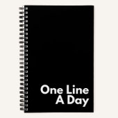 Une ligne par jour moderne Black & White Journal (Recto)