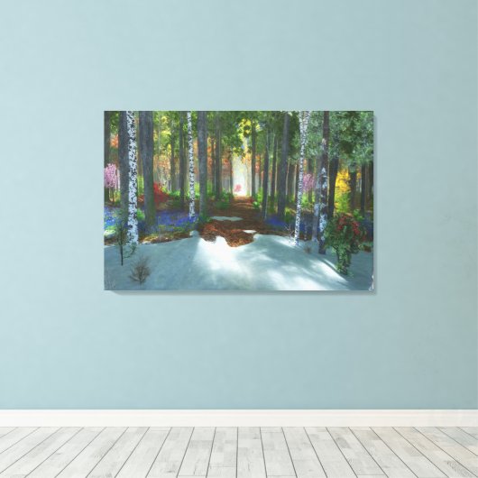 Une longue journée de marche en toile (Insitu (Plancher de Bois))