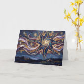 Une lueur d'espoir dans les ténèbres Carte de Noël (Fleur jaune)