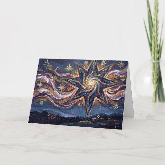 Une lueur d'espoir dans les ténèbres Carte de Noël (Devant)