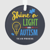 Une lumière personnalisée sur l'autisme équipe de (dos)