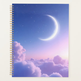 Une lune en croissant sereine et belle. IA générée