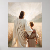 Une Main Guide, Art mural chrétien, Image de Jésus (Devant)