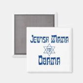 Une Mama Juive Pour Obama Magnet Étoile (Recto/Verso)