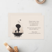 Une marche dans la pluie Bereavement Merci Carte d (Devant/Arrière en situation)