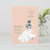 Une mariée assise Invitation d'une douche afro-amé (Debout devant)