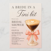 Une mariée dans un faire-part de douche de mariage (Devant)