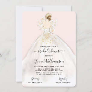 Une mariée d'aquarelle dans une invitation à la do