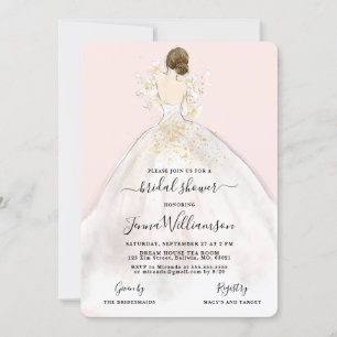 Une mariée d'aquarelle dans une invitation à la do