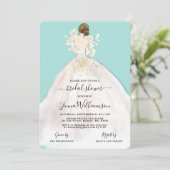 Une mariée d'aquarelle dans une invitation à la do (Debout devant)