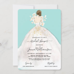Une mariée d'aquarelle dans une invitation à la do
