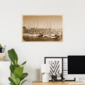 Une mer de mâts - Poster de Barcelone (Bureau à domicile)