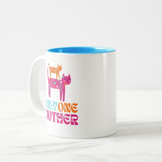 Une Mère Colorée Chat Mug (Devant gauche)