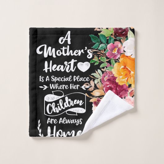 Une mère est comme un cadeau de fleurs, cadeau de (Gant de toilette)