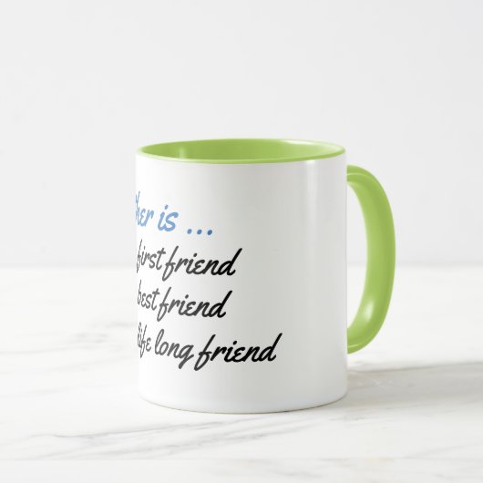 Une Mère Est Votre Meilleure Mug Ami - Mignonne! (Devant droit)