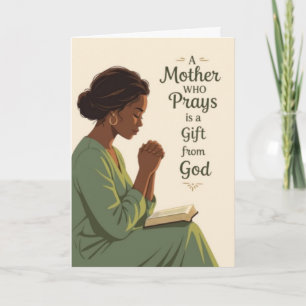 Une Mère Qui Prie Carte de Fête des Mères