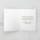 Une Mère Qui Prie Carte de Fête des Mères (Intérieur)