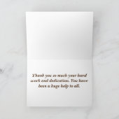 Une Merveilleuse Carte De Vacances Secrétaire D'Éc (Intérieur)