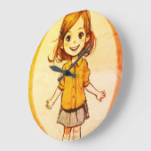 Une mignonne horloge murale pour fille (Angle)