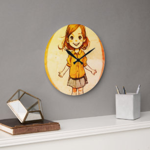 Une mignonne horloge murale pour fille
