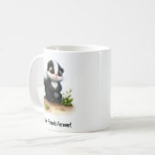 Une Mignonne Mug De Café Cousu Peint 3D (Devant gauche)